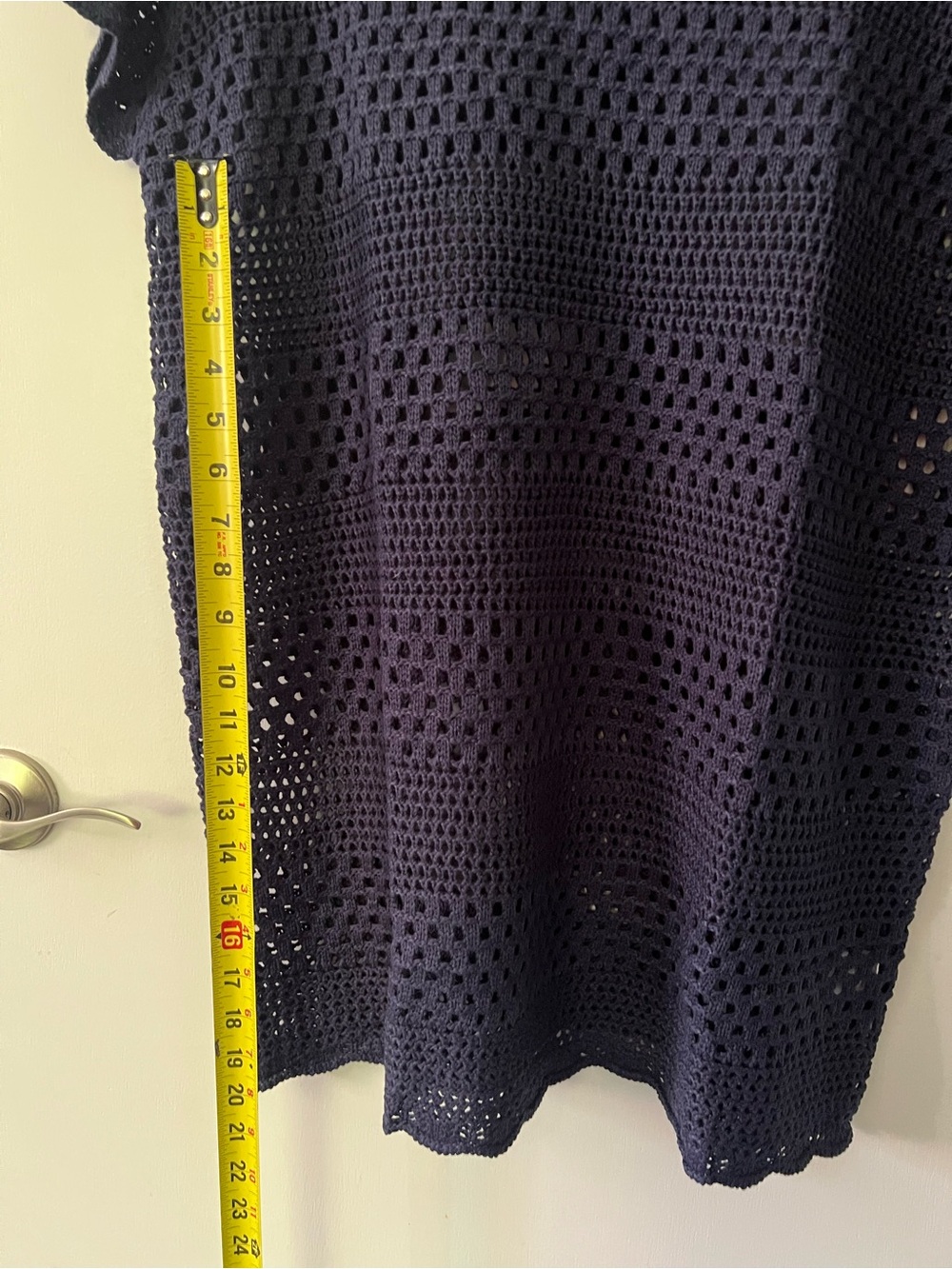 NWT ANRABESS Women’s Navy Crochet Swim‎ Coverup - Picture 6 of 7